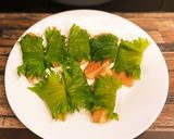 簡単鶏ムネ肉のニンニク醤油大葉巻き作り方6写真