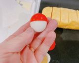 ポケモン☆キャラ弁★モンスターボール作り方3写真