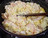 春野菜とエビのレモン風味ミルクリゾット作り方7写真