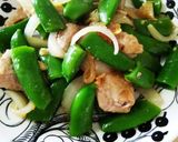 スナップえんどうの豚肉の塩にんにく炒め作り方5写真