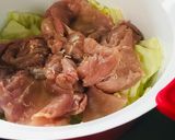 春キャベツともも肉を蒸してドレッシングで作り方3写真