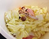 簡単✩.*キャベツとベーコンの豆乳スープ作り方3写真