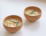新じゃがとアスパラの白みそ汁作り方7写真
