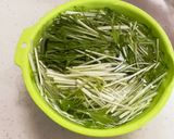 水菜とカリカリベーコンの胡麻マヨドレ和え作り方3写真