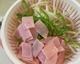 時短簡単！もやしとピーマンとハム炒め作り方1写真