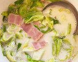 ☆きゃべつとベーコンのミルクスープ☆作り方4写真