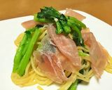 菜の花と生ハムの塩麹パスタ作り方5写真