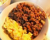 納豆と卵の2色丼作り方8写真