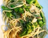 菜の花とアンチョビのフィデウア(パスタ)作り方6写真