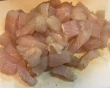 白身魚と豆苗のピリ辛オイスターソース炒め作り方1写真