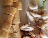 ちくわとコーン、うすあげの煮込み作り方1写真