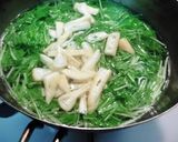 水菜と豆腐の味噌汁作り方1写真