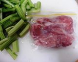 アスパラ菜とポークの中華風みそ炒め作り方1写真