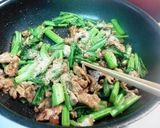 アスパラ菜とポークの中華風みそ炒め作り方5写真