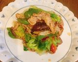 レタス、ピーマン、椎茸、豚肉のアジア炒め作り方12写真
