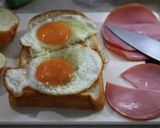 トロ～リ半熟目玉焼きでハムチートースト作り方3写真
