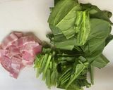 ほうれん草とベーコンのチャンプル作り方1写真