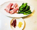 旬の味♡菜の花とベーコンのペペロンチーノ作り方3写真