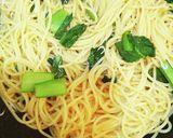 簡単!ごま油香る小松菜としらすのパスタ作り方4写真