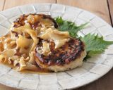 簡単♪和風豆腐ハンバーグ／はなびらたけ作り方6写真