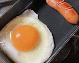 【お弁当】同時に2品目玉焼きとウインナー作り方1写真
