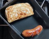 【お弁当】同時に2品目玉焼きとウインナー作り方2写真