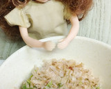 リカちゃん♡こごみわさび風おかか和え作り方10写真