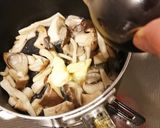 エリンギとヒラタケバター醬油ワサビ焼き作り方2写真