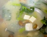なめこ 豆腐 ほうれん草の味噌汁^^作り方8写真