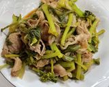 小松菜と豚肉の炒めもの作り方4写真
