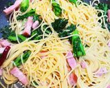 旬の味♡菜の花とベーコンのペペロンチーノ作り方6写真