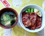 焼肉用豚肩ロース肉で焼肉丼♪作り方3写真