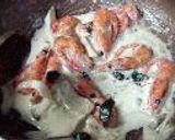 有頭甘海老のバジルクリームパスタ作り方5写真