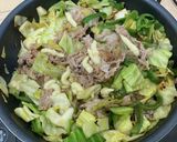 豚バラとキャベツの味噌ショウガ炒め作り方3写真