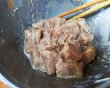 カジキブロックの酢醤油ｿﾃｰ。揚げ焼き！作り方1写真