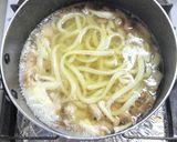 鶏もも肉にゴボウとシメジの激ウマうどん作り方4写真
