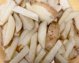 新じゃがのメープル胡麻がらめ作り方3写真