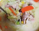 野菜を食べる豆乳ちゃんぽん(スープ)作り方4写真