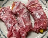 【お弁当】甘くて辛い？かぼちゃの豚肉巻き作り方3写真