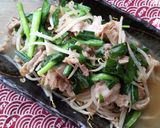 肉ニラ炒め定食♪作り方2写真