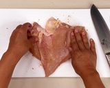 レンジで簡単！しっとりチキンロール☆作り方2写真