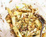 鯖と長芋のトマトソースパスタ作り方6写真