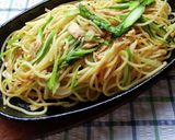 アスパラとツナの焼スパゲッティ♪作り方2写真