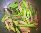九条ネギとベーコンの焼きうどん作り方5写真