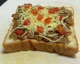 残り物アレンジ☆タコス風味トースト☆作り方2写真