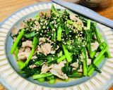 ほんだしで春菊堪能！春菊と豚の炒め。作り方5写真