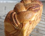 三つ編みで簡単マーブル模様★あん食パン作り方27写真