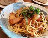 【お昼ご飯】ナスとトマトの塩パスタ作り方7写真