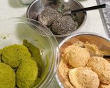 黒ゴマ　餡子　きな粉　抹茶のおはぎ♡作り方10写真