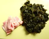 生わかめとベーコンのガラムマサラソテー作り方1写真
